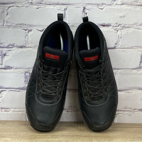 Orthofeet Shoes Orthofeet Hunter Black Waterproof Leather Boots